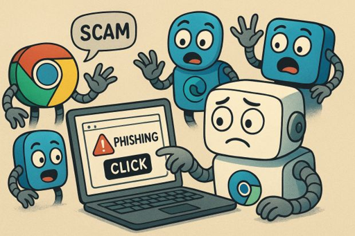 Una AI ingannata da un sito di Phishing.